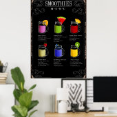Poster Menu Smoothies (Bureau à domicile)