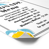 Poster Menu stand Lemonade (Coin)