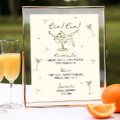 Poster Menu Tini Bit Ancien Quirky Main Dessinée Annivers