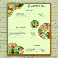 Menu Végétalien Sain et Moderne de Qualité Profess