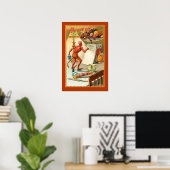 Poster Menu vintage d'Halloween du diable (Bureau à domicile)