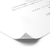 Poster Menu Whimsical Minimalist Script Mariage Boissons (Coin)