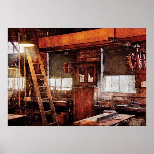 Poster Menuisier - Ancien Atelier (Devant)