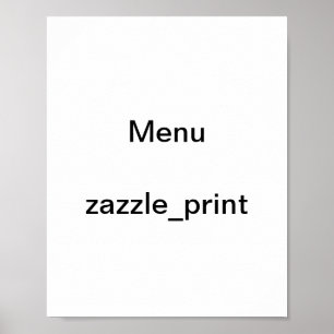 Poster menus amusants