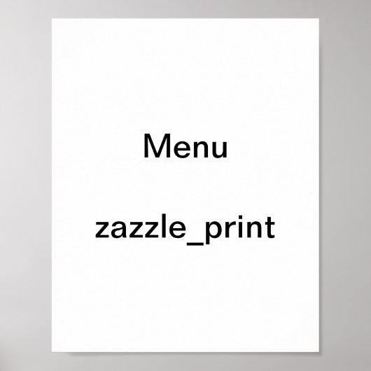 Poster menus amusants (Devant)