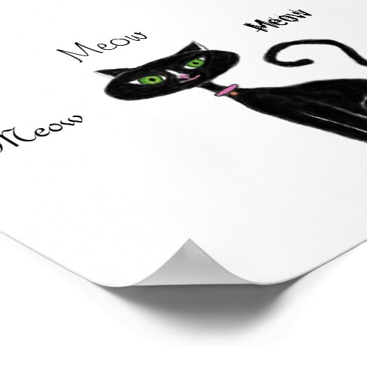 Poster Meow Kitty Retro (Coin)