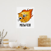 Poster Meow-teor drôle Meteor Pun (Cuisine)