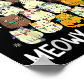 Poster Meowa Catmas Chat Noël Arbre de Noël Filles Garçon (Coin)