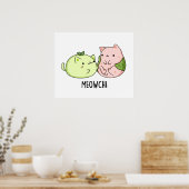 Poster Meowchi Funny Mochi Pun (Cuisine)
