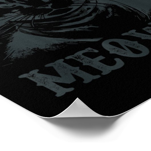 Poster Meowdy - Mashup Entre Meow Et Howdy - Drôle Chat (Coin)