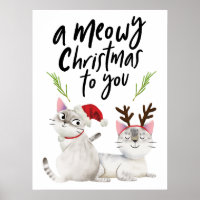Meowny Christmas Funny Kitty Chat