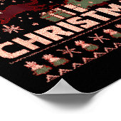 Poster Meowy Christmas Xmas Tree Cat Ugly Sweater Pajamas (Coin)