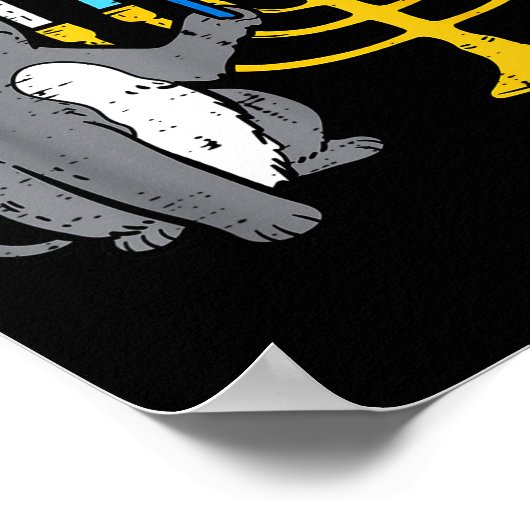 Poster Meowzel Tov Jewish Cat Funny Hanukkah Chanukah Pjs (Coin)