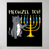 Poster Meowzel Tov Jewish Cat Funny Hanukkah Chanukah Pjs (Devant)
