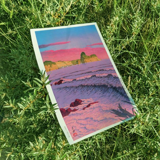 Poster Mer-à-Shiribeshi-par-Kawase-Hasui