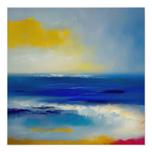 Poster Mer Abstraite 04 (Devant)