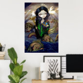 Poster Mer alchimique ART IMPRIMER alchimie gothique faib (Bureau à domicile)