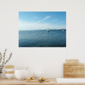 Poster mer, bateaux et ciel (Cuisine)