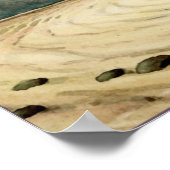 Poster mer blanche et falaises Angleterre (Coin)