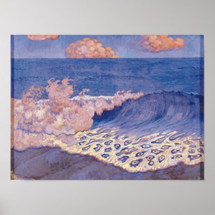 Poster Mer bleue, Effet vague, c.1893