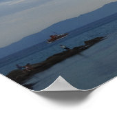 Poster Mer Bleue et Ciel en Grèce (Coin)