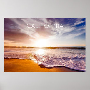 Poster Mer Californie Sun Rise