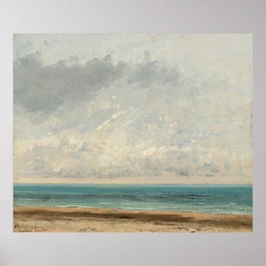 Poster Mer Calme - Gustave Courbet (Devant)