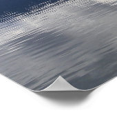 Poster Mer d'Alaska brumeuse aux nuances de bleu (Coin)