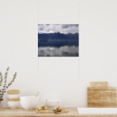 Poster Mer d'Alaska brumeuse aux nuances de bleu (Cuisine)