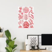 Poster Mer d'Alga Rouge, Florideae Rotalgen par Ernst Hae (Bureau à domicile)