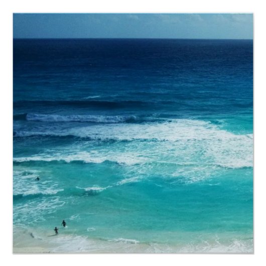 Poster Mer de Cancun Mexique (Devant)