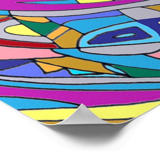 Poster Mer de corail Abstraite (Coin)