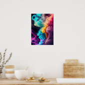 Poster Mer de fumée colorée (Cuisine)