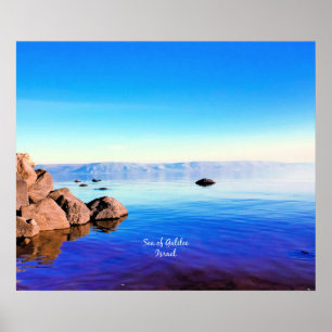 Poster Mer de Galilée, Israël photographie panoramique
