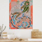 Poster Mer de la Paix Art populaire asiatique (Cuisine)