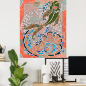 Poster Mer de la Paix Art populaire asiatique (Bureau à domicile)