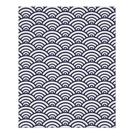 Poster Mer de Seigaiha (Devant)