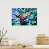 Poster Mer doré, poisson mignon coloré (Cuisine)