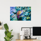 Poster Mer doré, poisson mignon coloré (Bureau à domicile)