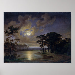 Poster Mer du Holstein - clair de lune, 1847