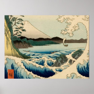 Poster Mer du Japon Satta Hiroshige Art 
