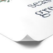 Poster Mer et salutations | Ancre de Noël nautique (Coin)