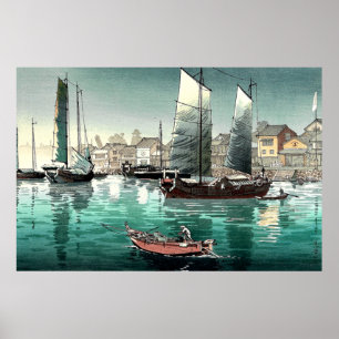 Poster Mer intérieure de Seto Baie d'Akashi Tsuchiya Koit