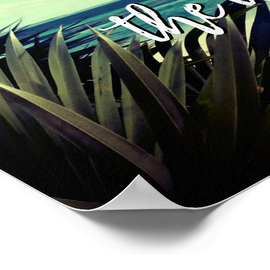 Poster Mer jour caché paradis de la plage de palmiers pho (Coin)