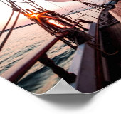 Poster Mer Le Jour La Voile Bateau Océan (Coin)