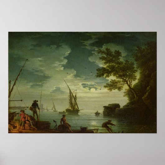 Poster Mer, Lune, 1772 (Devant)