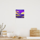 Poster Mer nuageuse la nuit (Cuisine)
