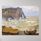 Poster Mer orageuse à Étretat | Monet | (Devant)