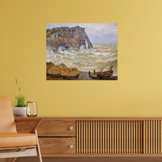 Poster Mer orageuse à Étretat | Monet | (Salon 2)