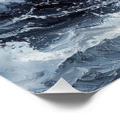 Poster Mer orageuse avec des vagues écrasantes (Coin)